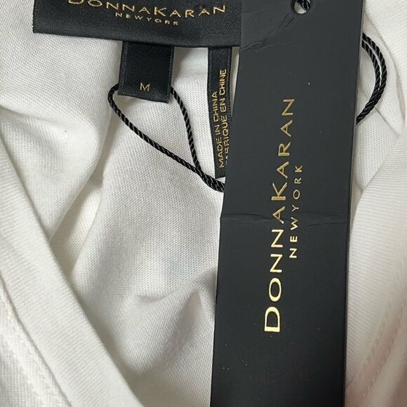 NWT Donna Karan New York  Modal Morning Dew Ruffle and floral trim top Sz M - Picture 9 of 9